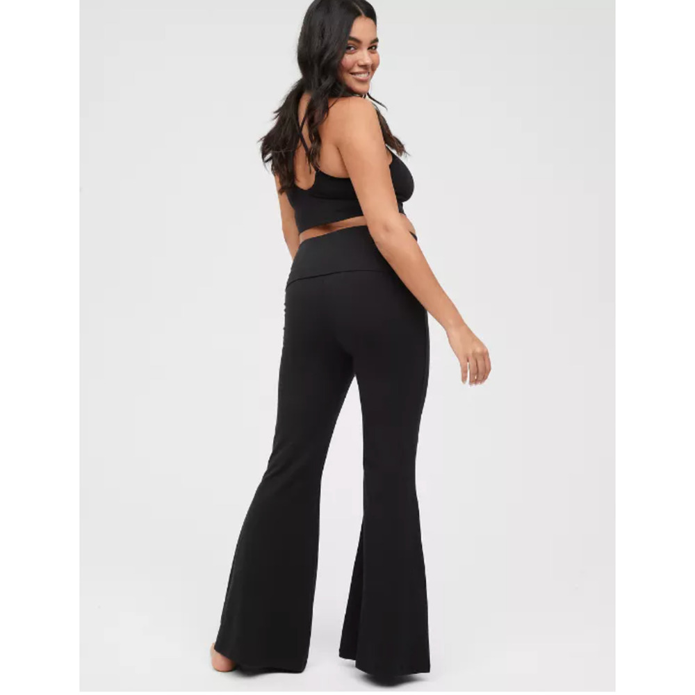 Aerie Offline OG Fold-Over Super Flare High-Rise Legging  NWT  XSmall short